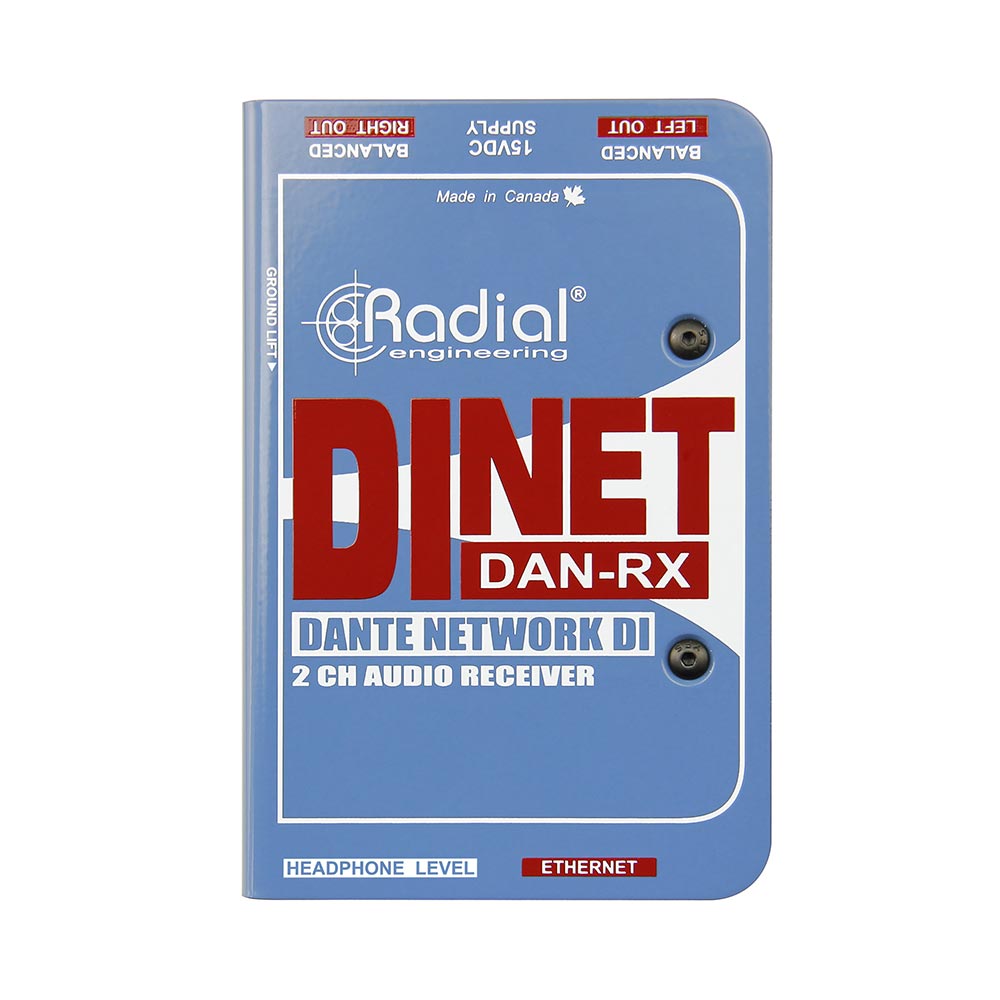 Radial Engineering DiNET DAN-RX Dante 2ch XLR Network Interface
