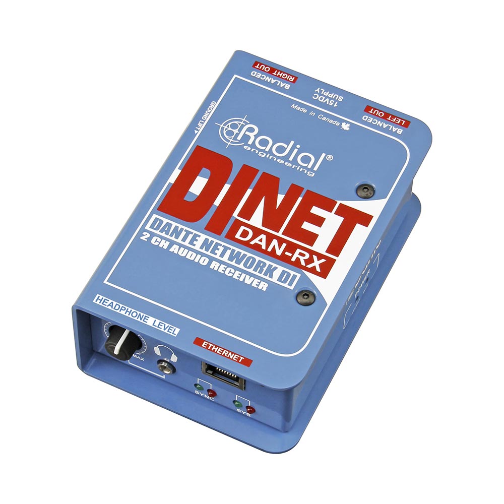 Radial Engineering DiNET DAN-RX Dante 2ch XLR Network Interface - Image 2
